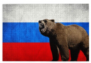 bear russia flag