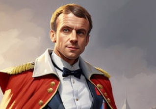 emmanuel macron ilustrace