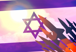 izrael vlajka rakety