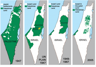 israel mapa historie