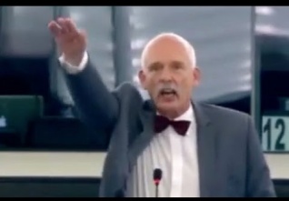 korwin-mikke hajlování v ep youtube